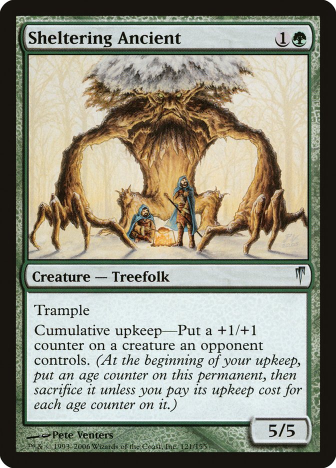 Sheltering Ancient – Uncommon Magic: The Gathering card from Coldsnap (#121)