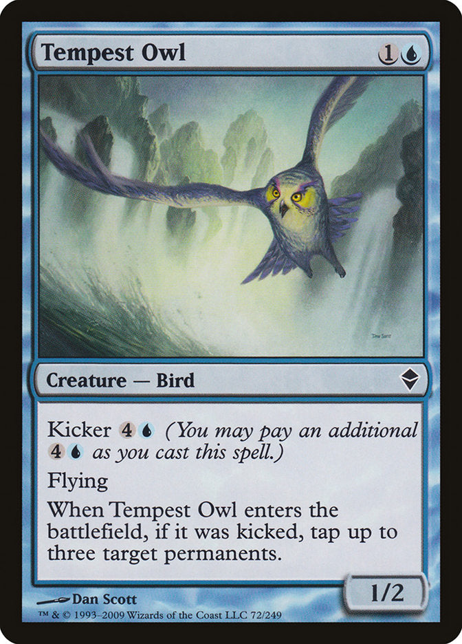 Tempest Owl – Common Magic: The Gathering card from Zendikar (#72)