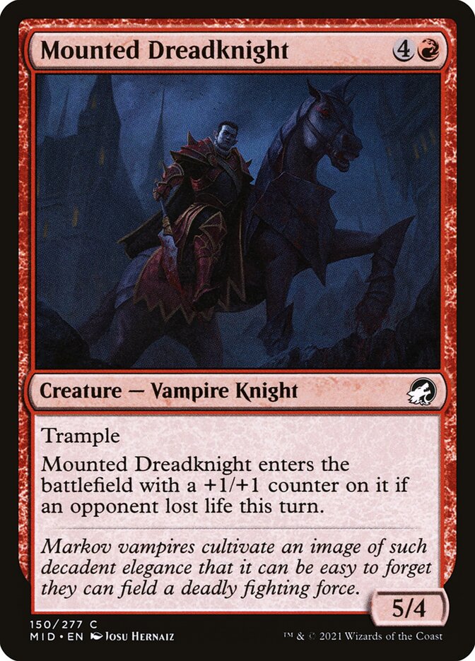Mounted Dreadknight – Common Magic: The Gathering card from Innistrad: Midnight Hunt (#150)