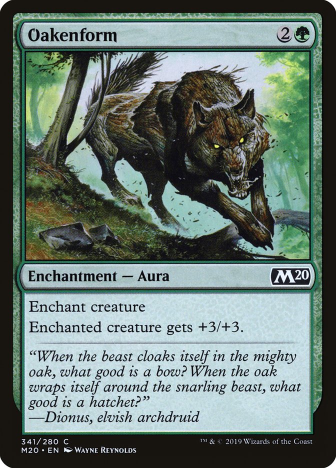 Oakenform – Common Magic: The Gathering card from Core Set 2020 (#341)