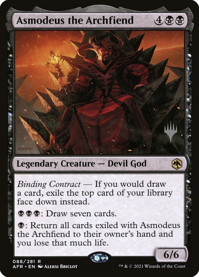 Asmodeus the Archfiend – Rare Magic: The Gathering card from Adventures in the Forgotten Realms Promos (#88p)