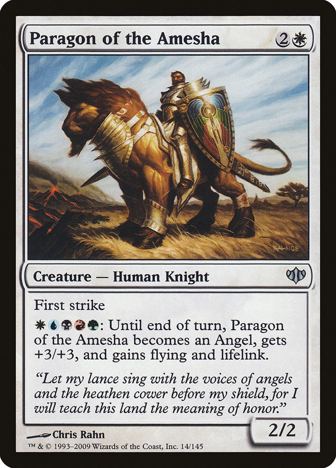 Paragon of the Amesha – Uncommon Magic: The Gathering card from Conflux (#14)