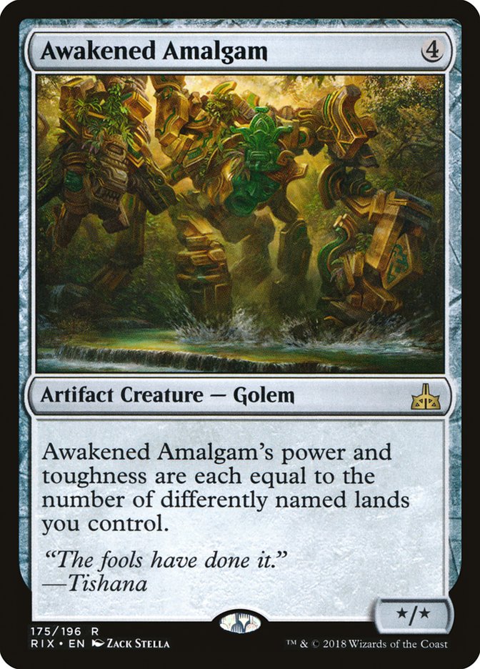 Awakened Amalgam – Rare Magic: The Gathering card from Rivals of Ixalan (#175)