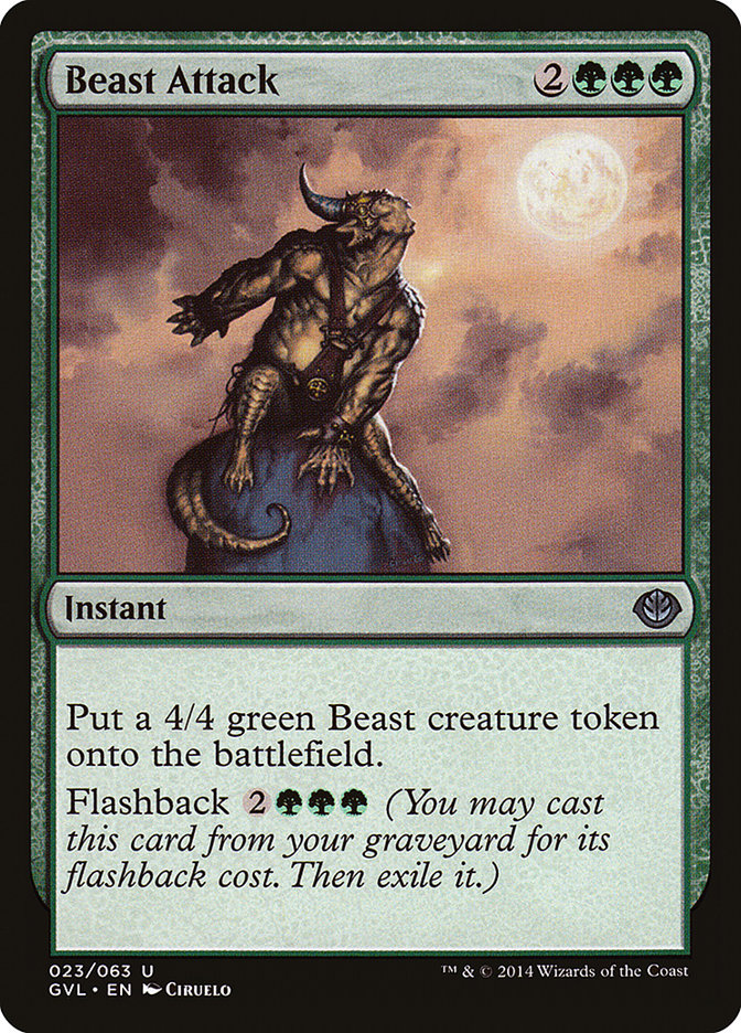 Beast Attack – Uncommon Magic: The Gathering card from Duel Decks Anthology: Garruk vs. Liliana (#23)