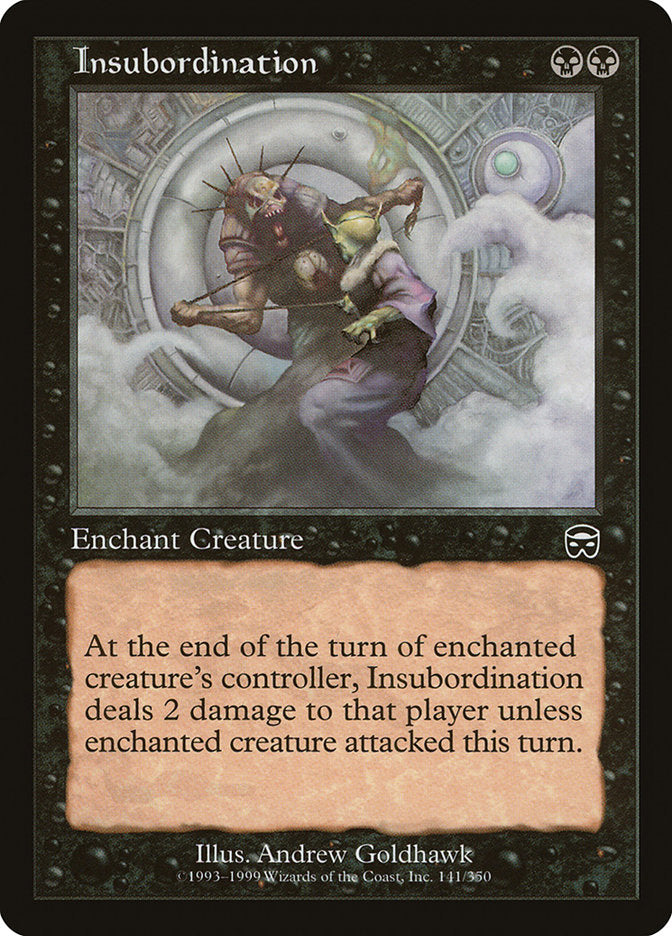 Insubordination – Common Magic: The Gathering card from Mercadian Masques (#141)