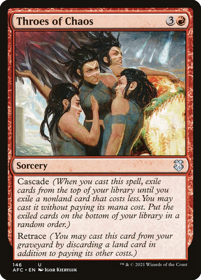 Throes of Chaos – Uncommon Magic: The Gathering card from Forgotten Realms Commander (#146)
