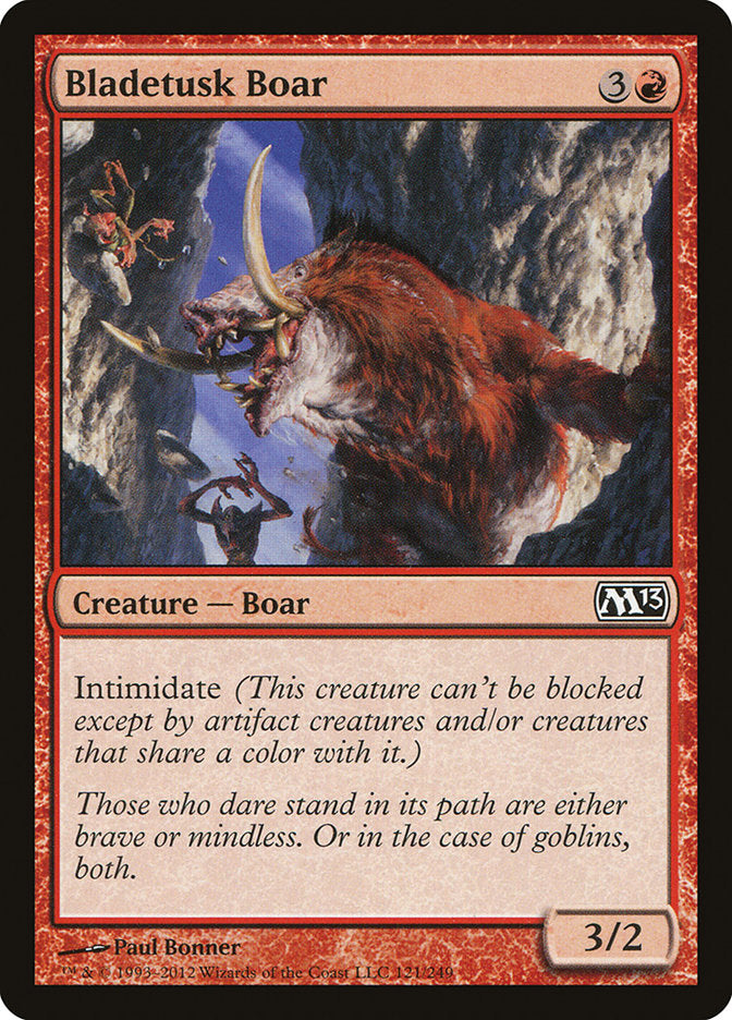 Bladetusk Boar – Common Magic: The Gathering card from Magic 2013 (#121)