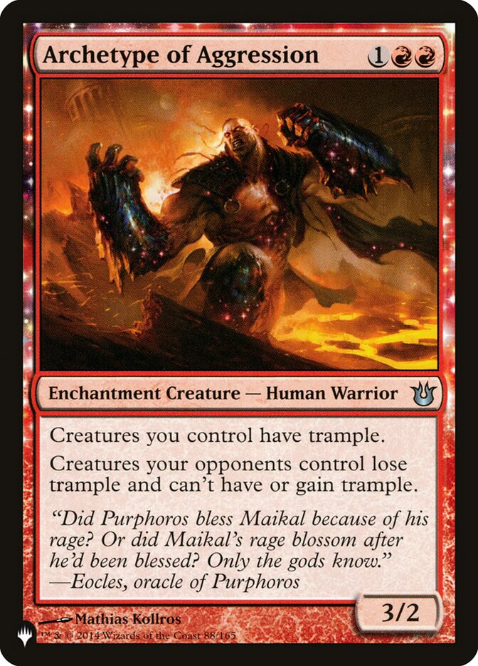 Archetype of Aggression – Uncommon Magic: The Gathering card from The List (#BNG-88)