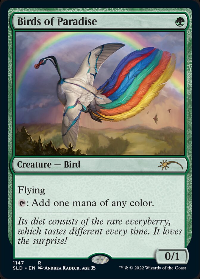Birds of Paradise – Rare Magic: The Gathering card from Secret Lair Drop (#1147)