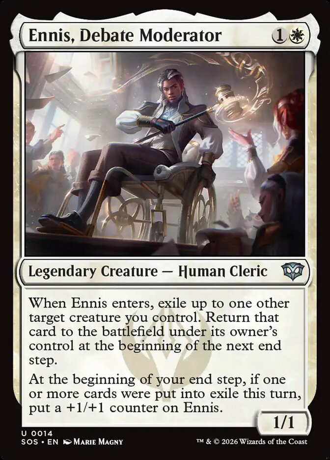 Ennis, Debate Moderator – Uncommon Magic: The Gathering card from Secrets of Strixhaven (#14)