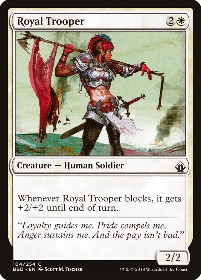 Royal Trooper – Common Magic: The Gathering card from Battlebond (#104)