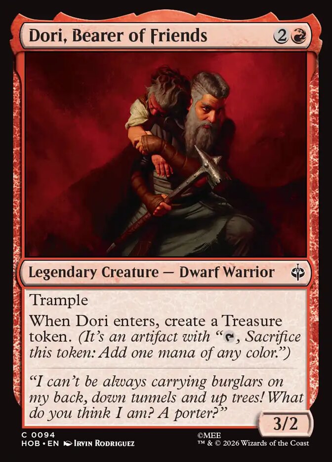 Dori, Bearer of Friends – Common Magic: The Gathering card from The Hobbit (#94)