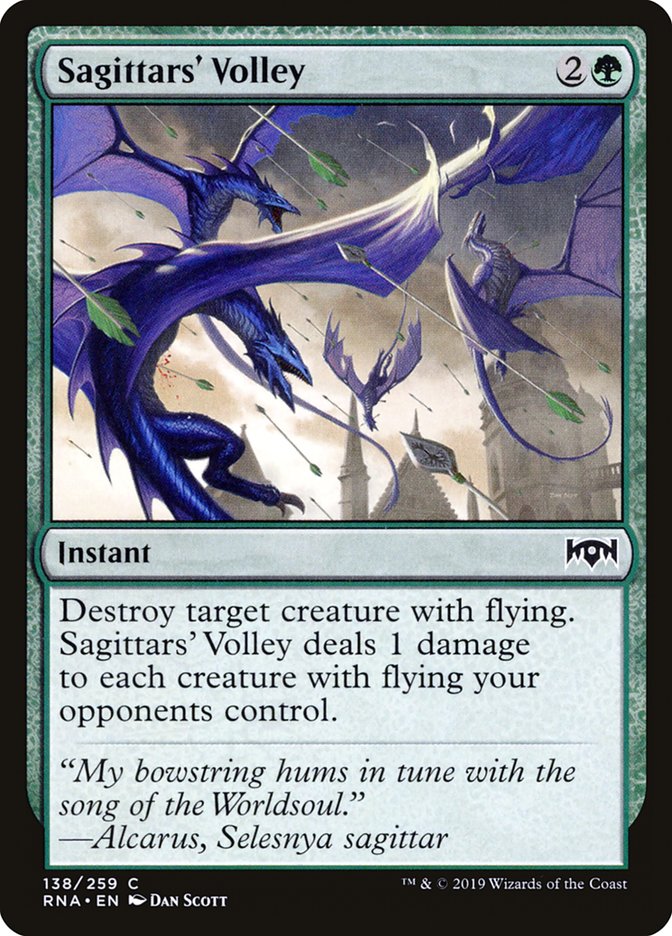 Sagittars' Volley – Common Magic: The Gathering card from Ravnica Allegiance (#138)