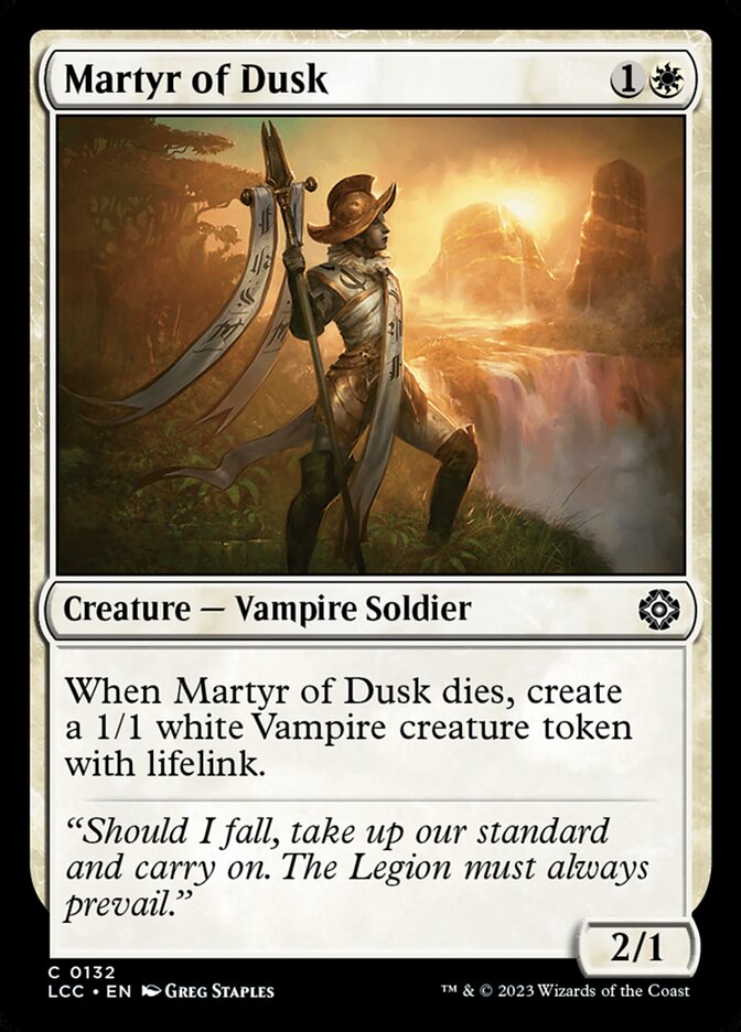 Martyr of Dusk – Common Magic: The Gathering card from The Lost Caverns of Ixalan Commander (#132)