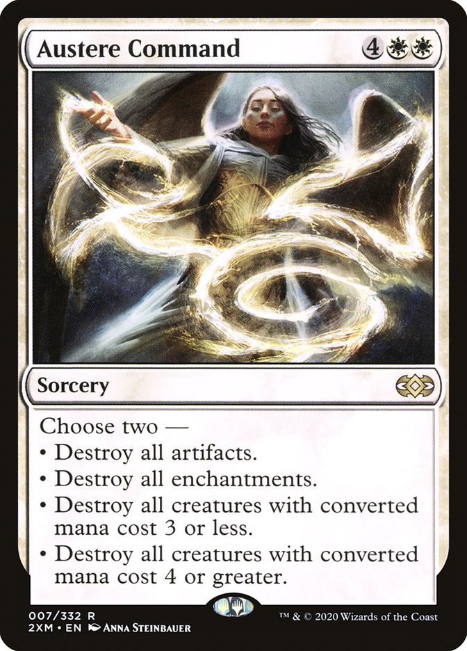 Austere Command – Rare Magic: The Gathering card from Double Masters (#7)