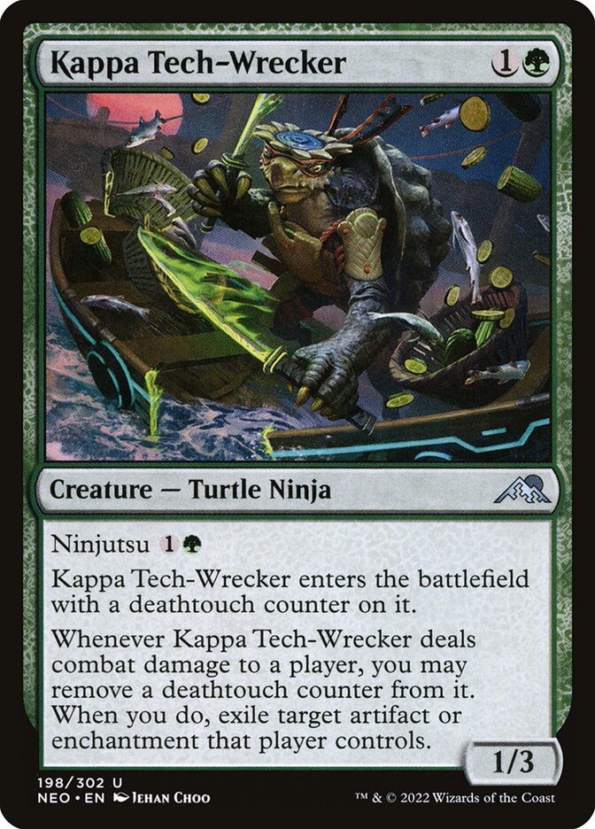 Kappa Tech-Wrecker – Uncommon Magic: The Gathering card from Kamigawa: Neon Dynasty (#198)