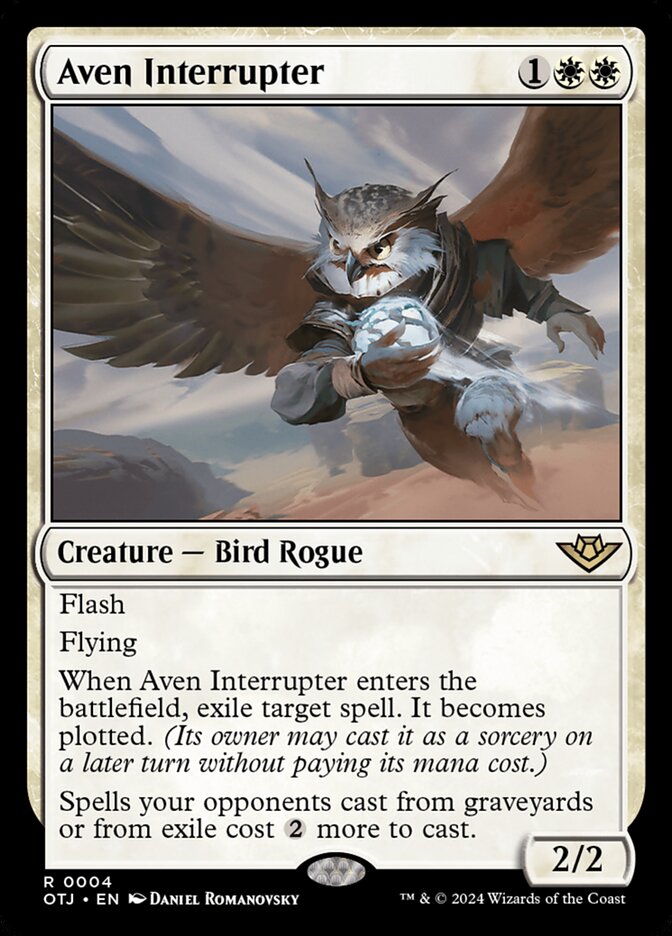 Aven Interrupter – Rare Magic: The Gathering card from Outlaws of Thunder Junction (#4)