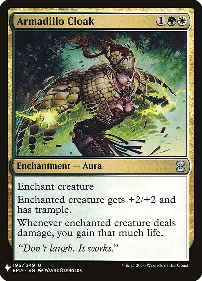 Armadillo Cloak – Uncommon Magic: The Gathering card from The List (#EMA-195)