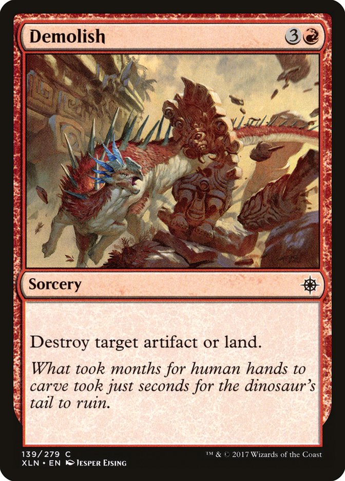 Demolish – Common Magic: The Gathering card from Ixalan (#139)