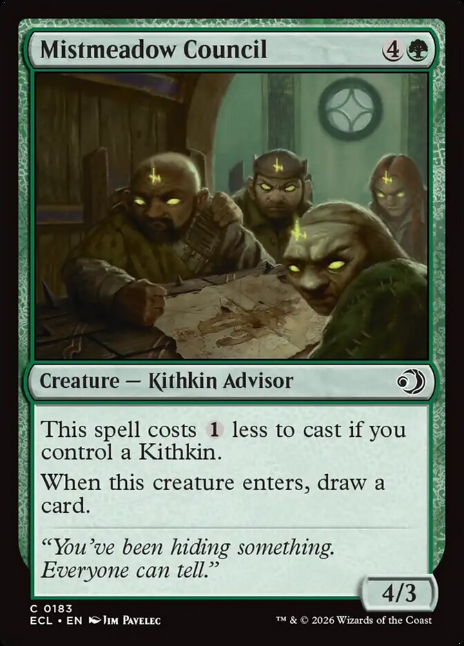Mistmeadow Council – Common Magic: The Gathering card from Lorwyn Eclipsed (#183)