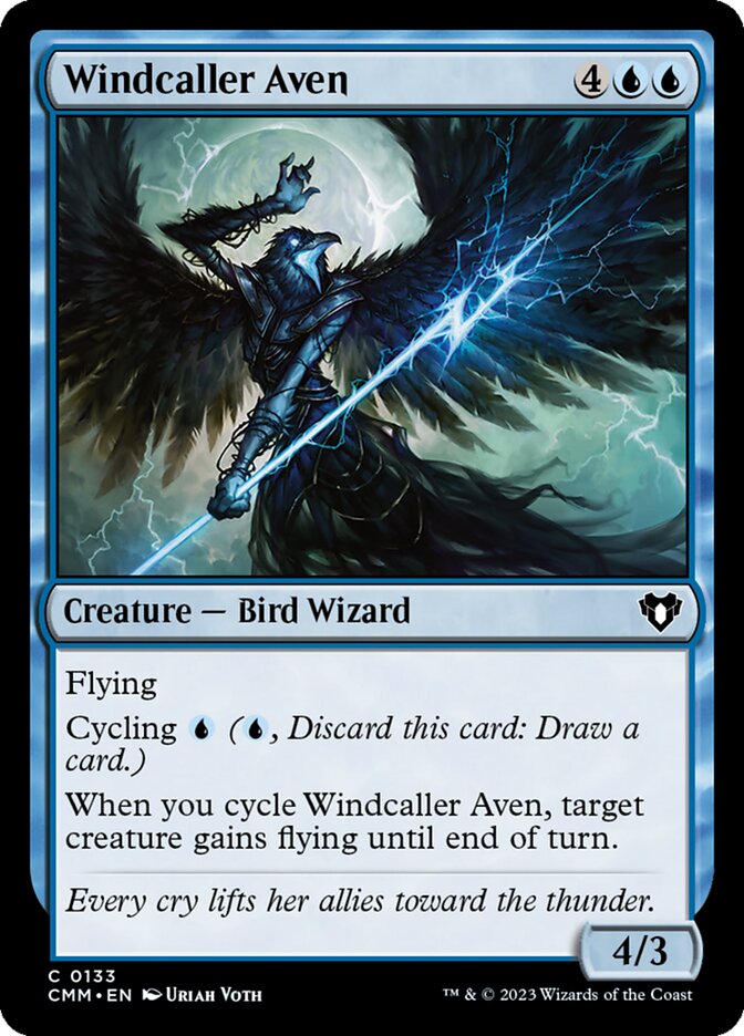 Windcaller Aven – Common Magic: The Gathering card from Commander Masters (#133)