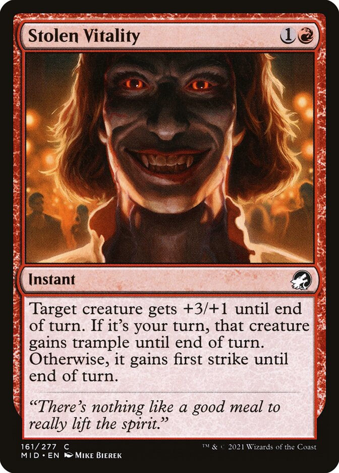 Stolen Vitality – Common Magic: The Gathering card from Innistrad: Midnight Hunt (#161)