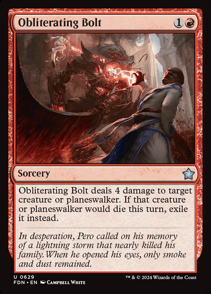Obliterating Bolt – Uncommon Magic: The Gathering card from Foundations (#629)