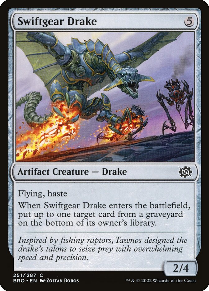 Swiftgear Drake – Common Magic: The Gathering card from The Brothers' War (#251)