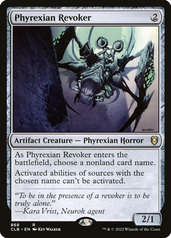 Phyrexian Revoker – Rare Magic: The Gathering card from Commander Legends: Battle for Baldur's Gate (#868)