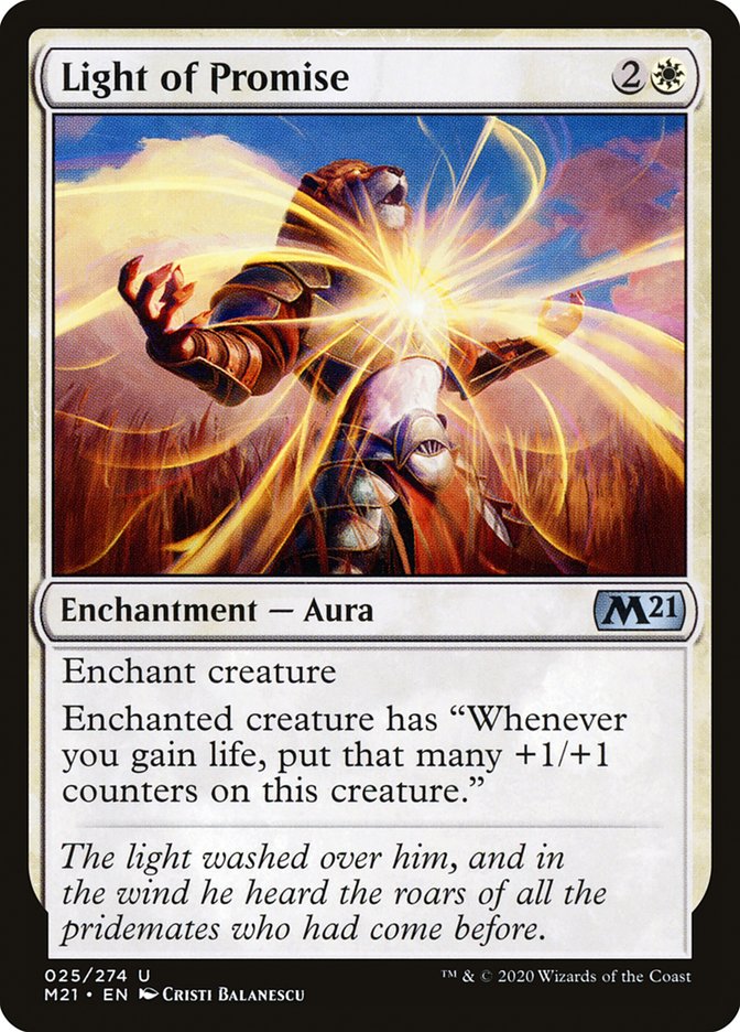 Light of Promise – Uncommon Magic: The Gathering card from Core Set 2021 (#25)