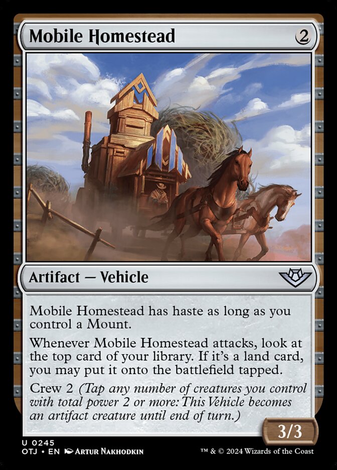 Mobile Homestead – Uncommon Magic: The Gathering card from Outlaws of Thunder Junction (#245)
