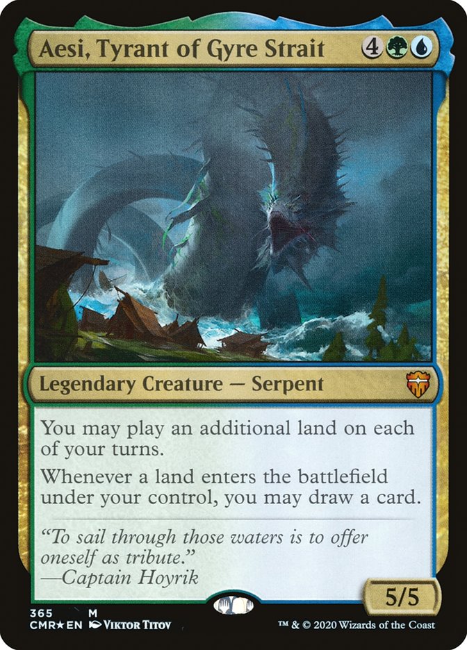 Aesi, Tyrant of Gyre Strait – Mythic Magic: The Gathering card from Commander Legends (#365)