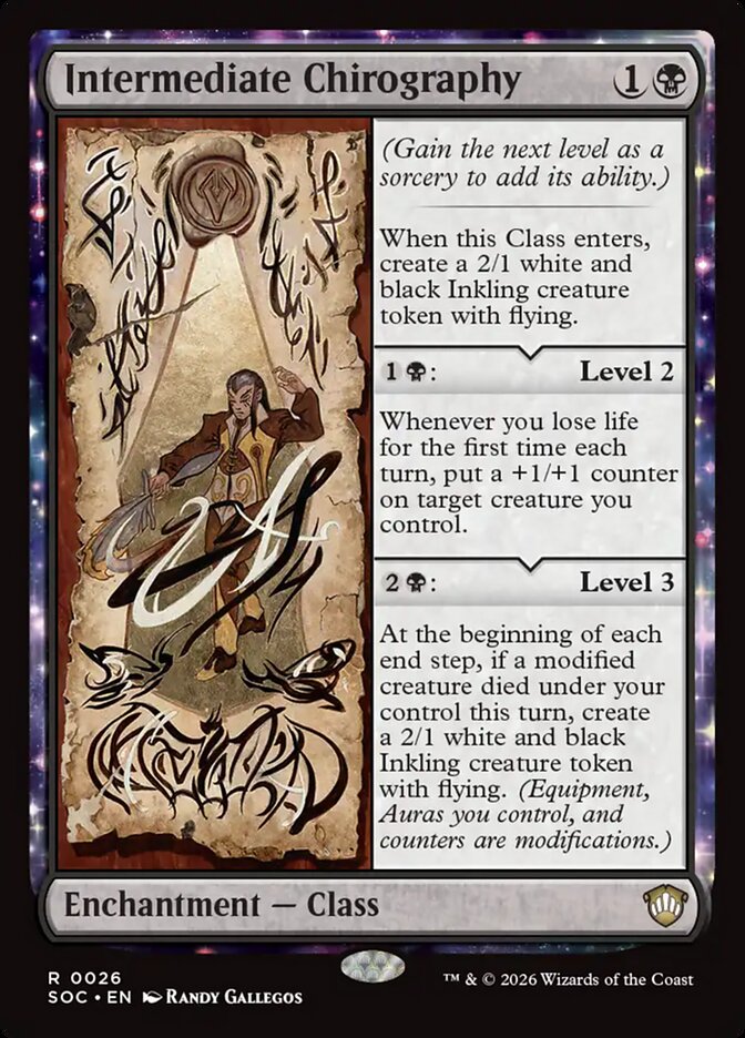 Intermediate Chirography – Rare Magic: The Gathering card from Secrets of Strixhaven Commander (#26)