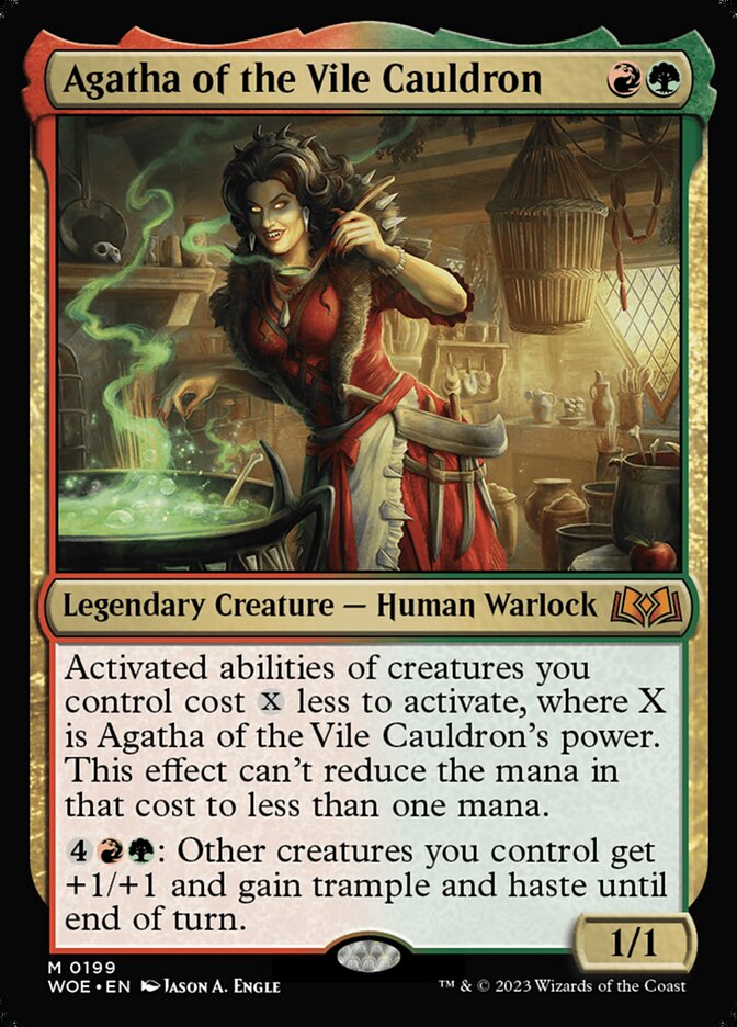 Agatha of the Vile Cauldron – Mythic Magic: The Gathering card from Wilds of Eldraine (#199)