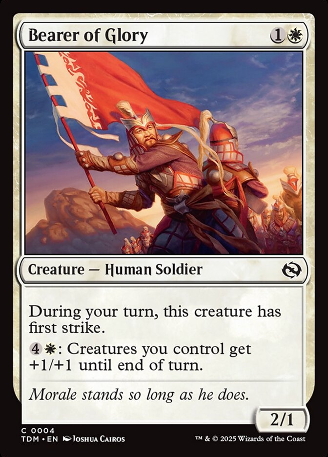 Bearer of Glory – Common Magic: The Gathering card from Tarkir: Dragonstorm (#4)