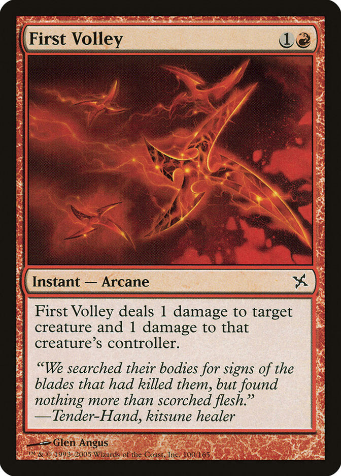 First Volley – Common Magic: The Gathering card from Betrayers of Kamigawa (#100)