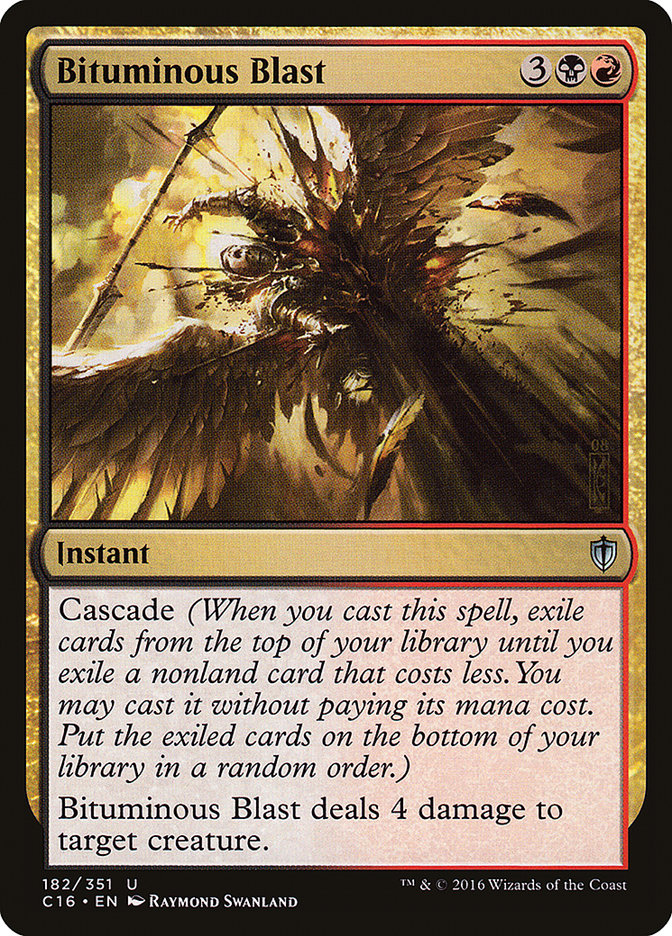 Bituminous Blast – Uncommon Magic: The Gathering card from Commander 2016 (#182)