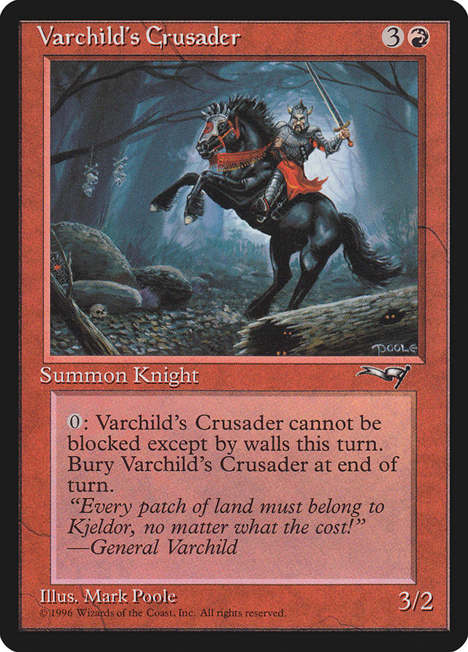 Varchild's Crusader – Common Magic: The Gathering card from Alliances (#82b)