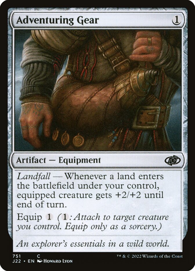 Adventuring Gear – Common Magic: The Gathering card from Jumpstart 2022 (#751)