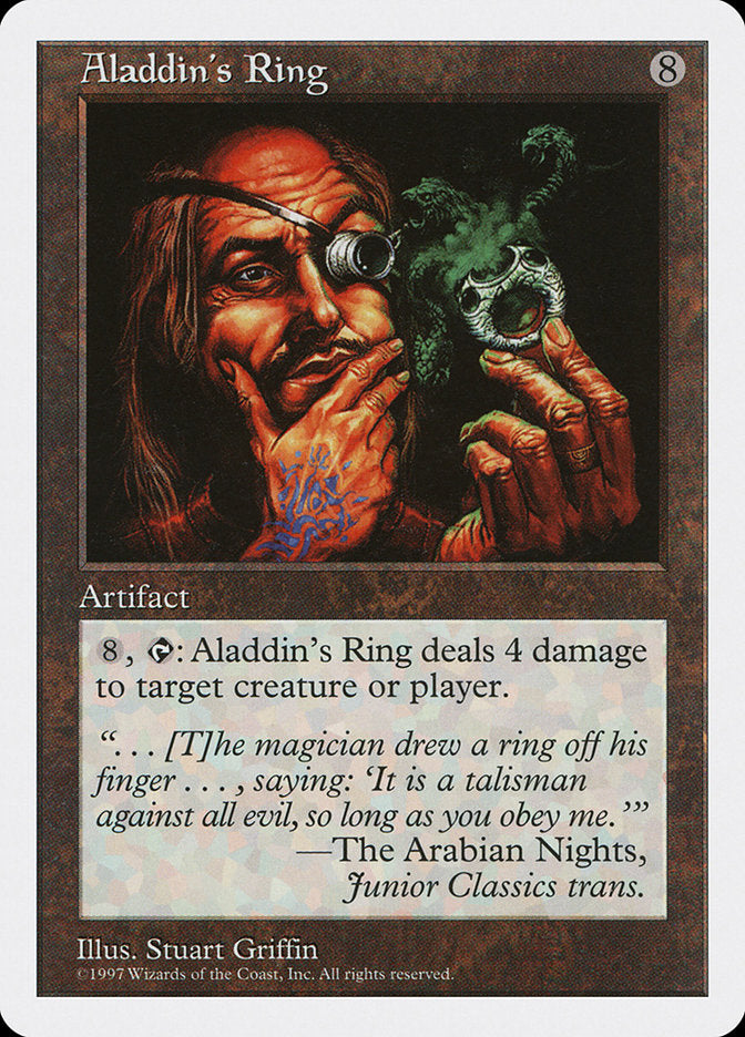 Aladdin's Ring – Rare Magic: The Gathering card from Fifth Edition (#346)