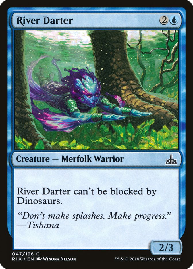 River Darter – Common Magic: The Gathering card from Rivals of Ixalan (#47)