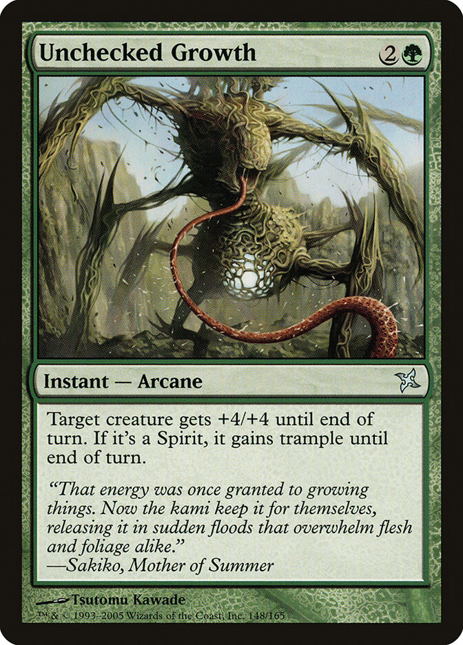 Unchecked Growth – Uncommon Magic: The Gathering card from Betrayers of Kamigawa (#148)