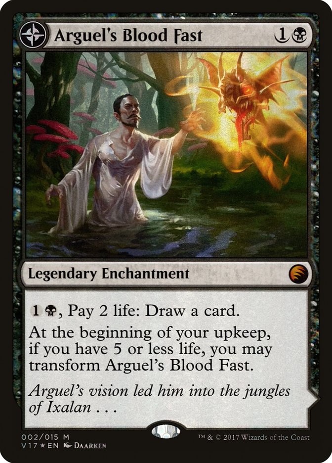 Arguel's Blood Fast // Temple of Aclazotz – Mythic Magic: The Gathering card from From the Vault: Transform (#2)
