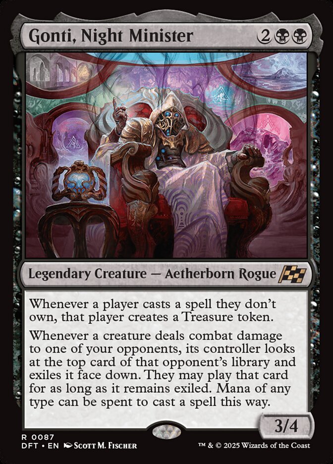 Gonti, Night Minister – Rare Magic: The Gathering card from Aetherdrift (#87)