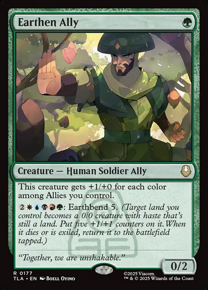 Earthen Ally – Rare Magic: The Gathering card from Avatar: The Last Airbender (#177)