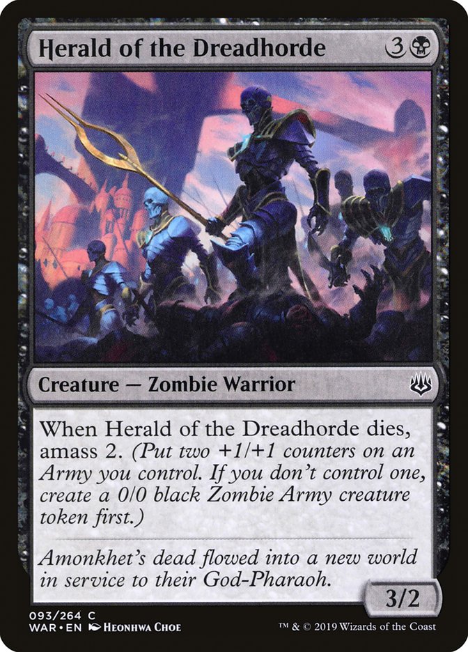 Herald of the Dreadhorde – Common Magic: The Gathering card from War of the Spark (#93)