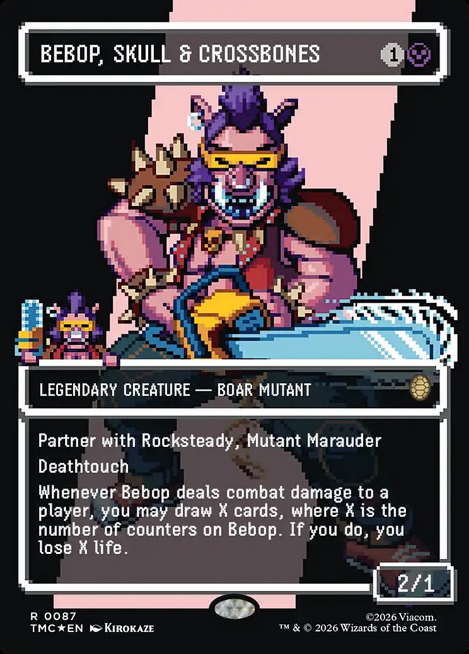 Bebop, Skull & Crossbones – Rare Magic: The Gathering card from Teenage Mutant Ninja Turtles Eternal (#87)