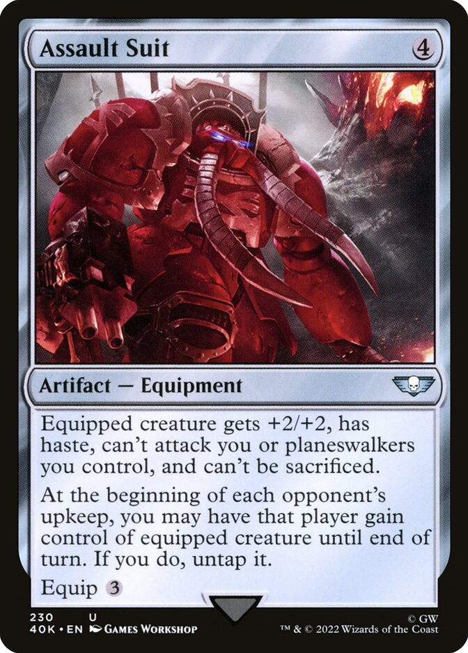 Assault Suit – Uncommon Magic: The Gathering card from Warhammer 40,000 Commander (#230)