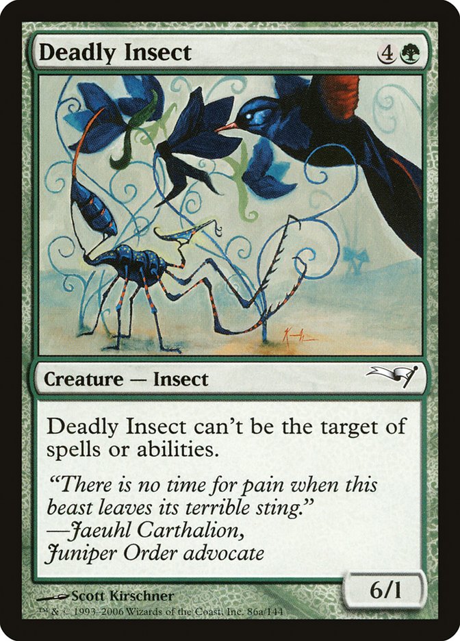 Deadly Insect – Common Magic: The Gathering card from Coldsnap Theme Decks (#86a)