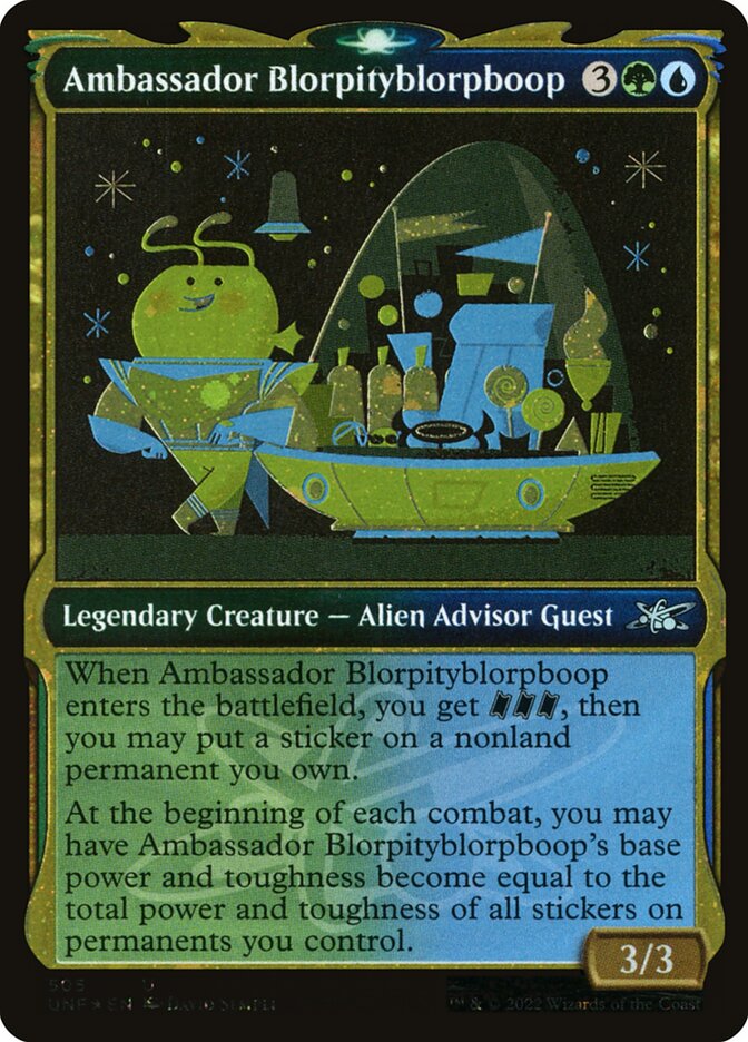 Ambassador Blorpityblorpboop – Uncommon Magic: The Gathering card from Unfinity (#505)